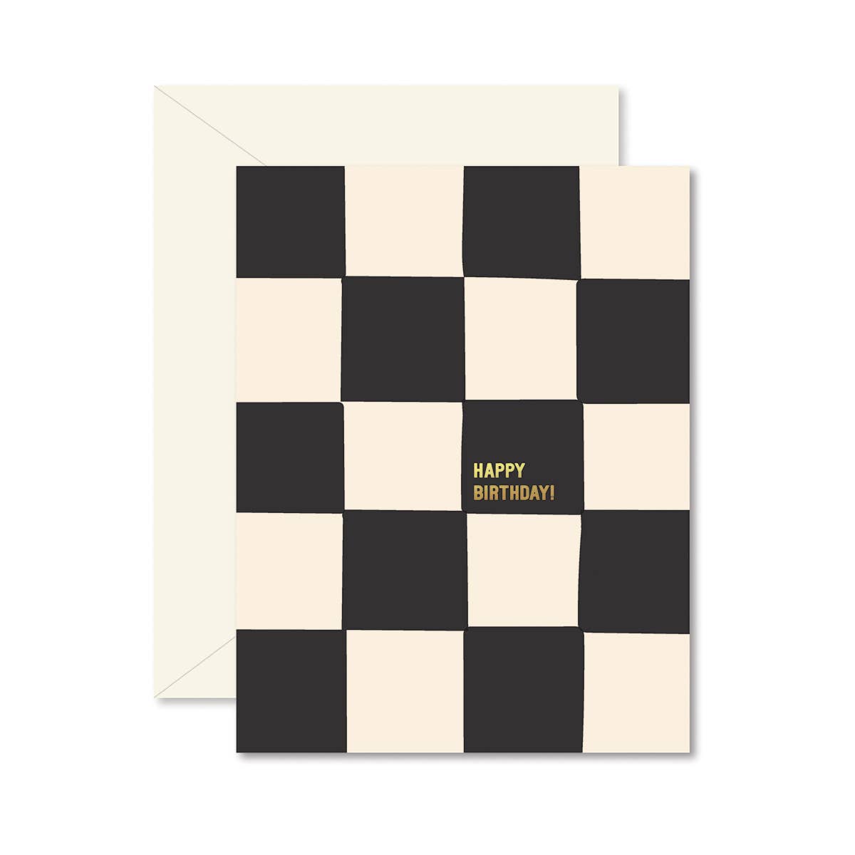 Black & White Checker Greeting Card Yuti Gifts Yuti Gift Box