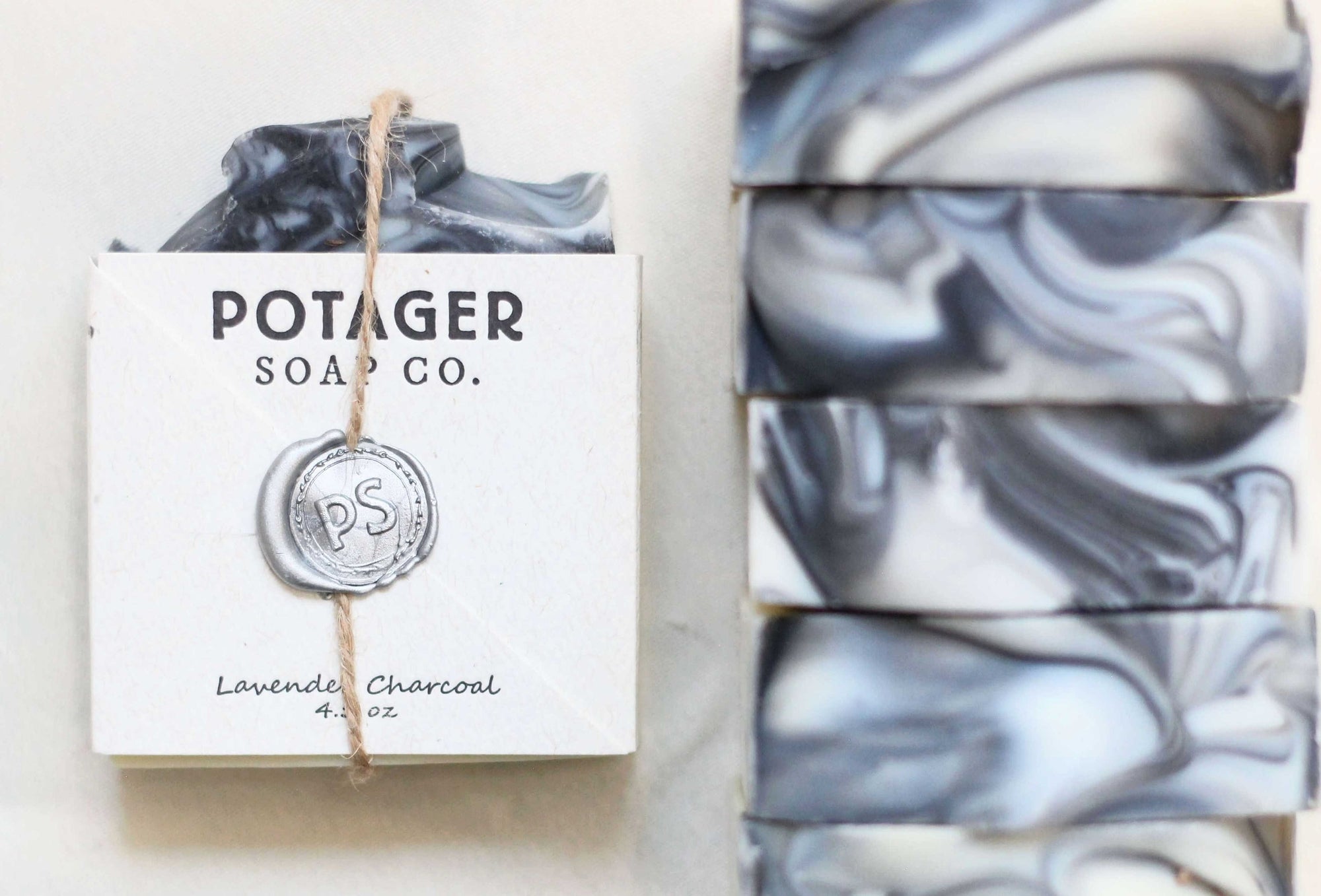 Lavender Charcoal Handmade Organic Bar Soap
