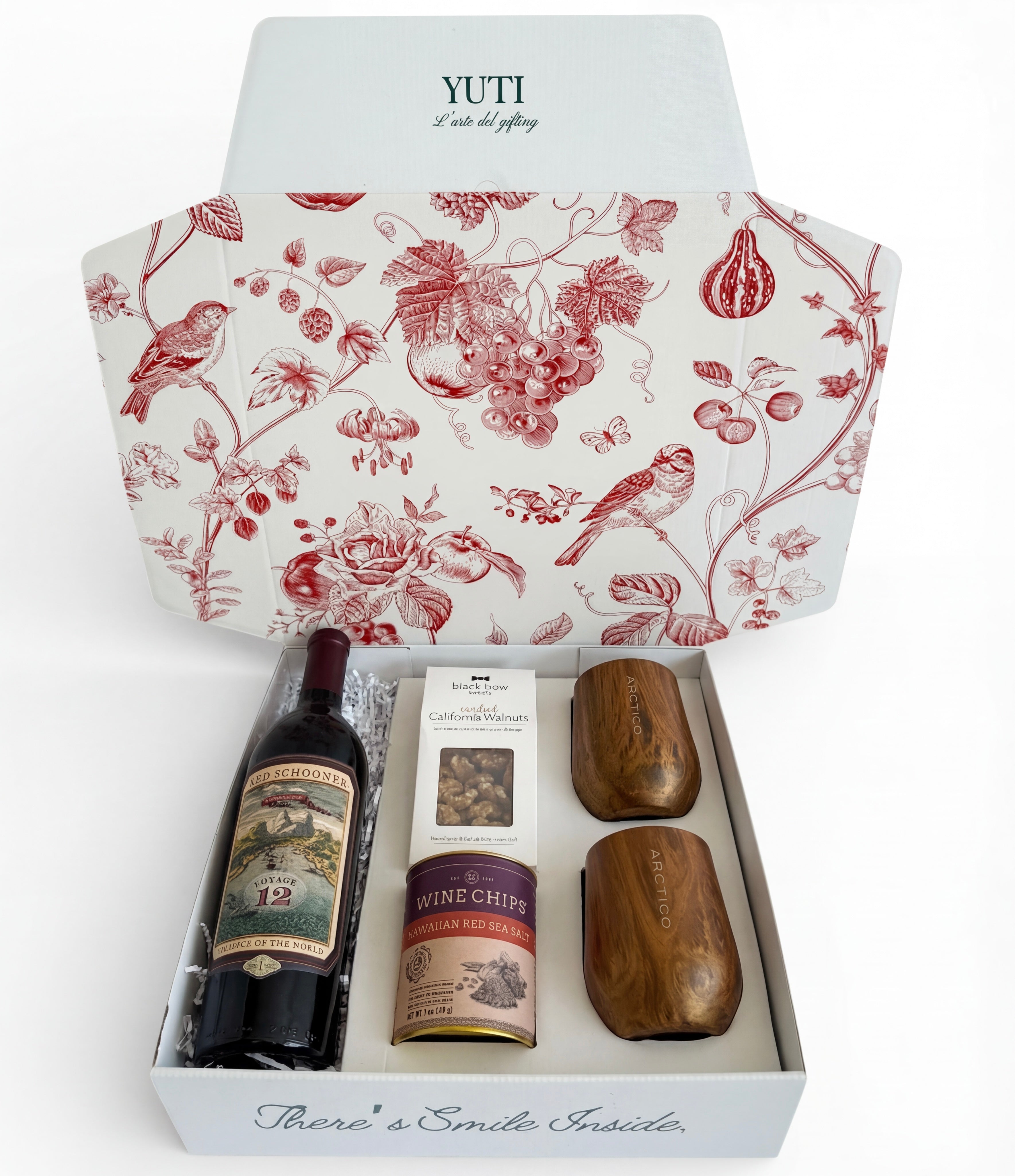 Curated Wine Gift Box with Gourmet Snacks | Red Wine Gift Basket