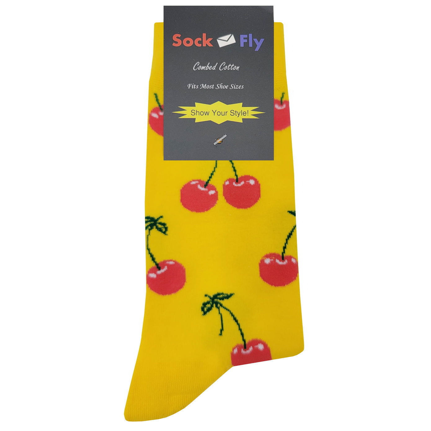 Yellow Cherry Socks (Unisex)