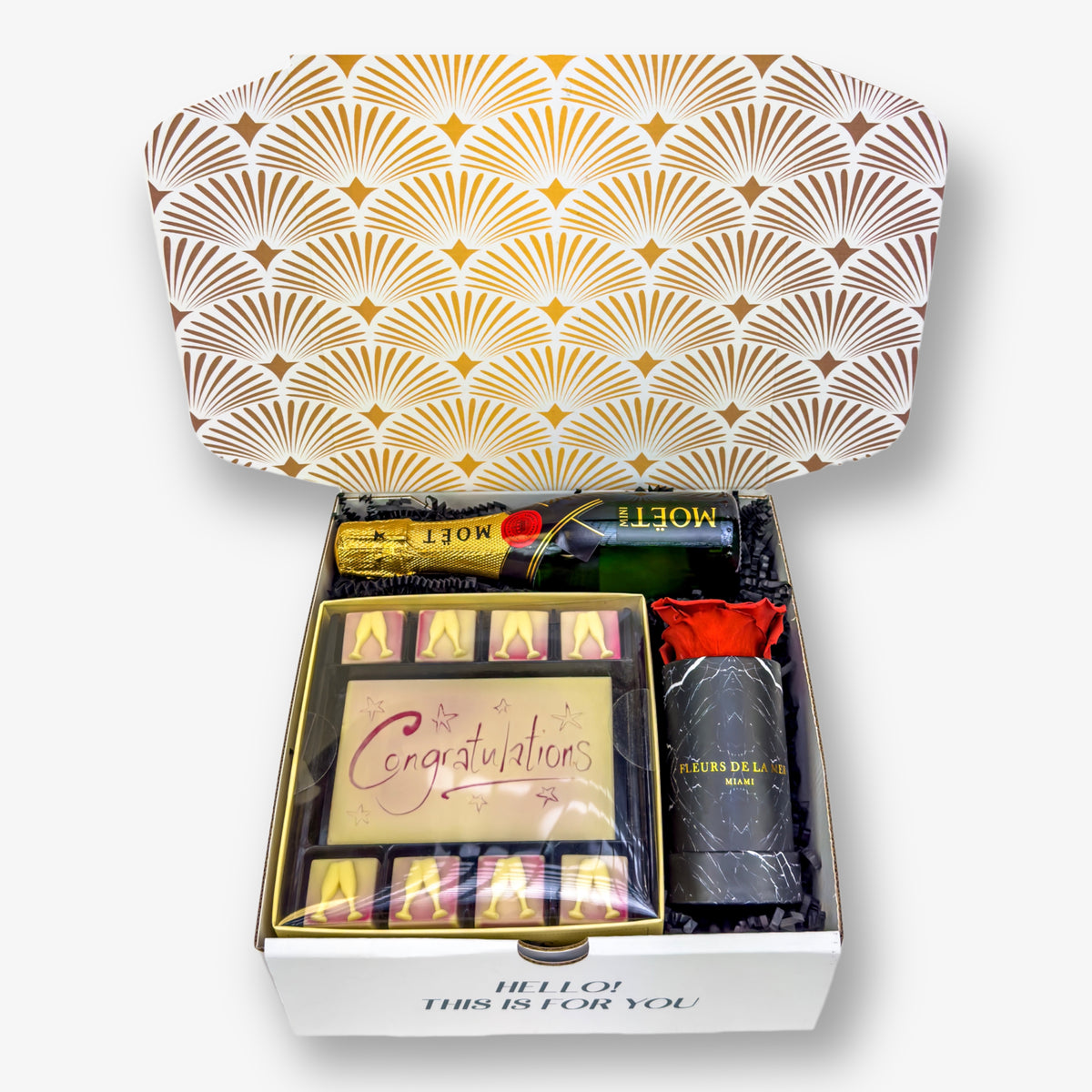 Birthday Gift Box With Champagne  aCelebration Toast Gift Basket Delivered  — Yuti Gift Box