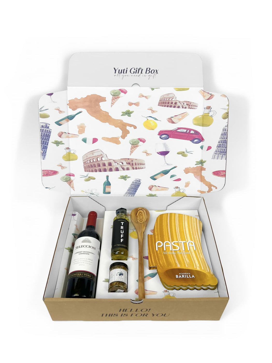 Gift Box With Wine And Gifts